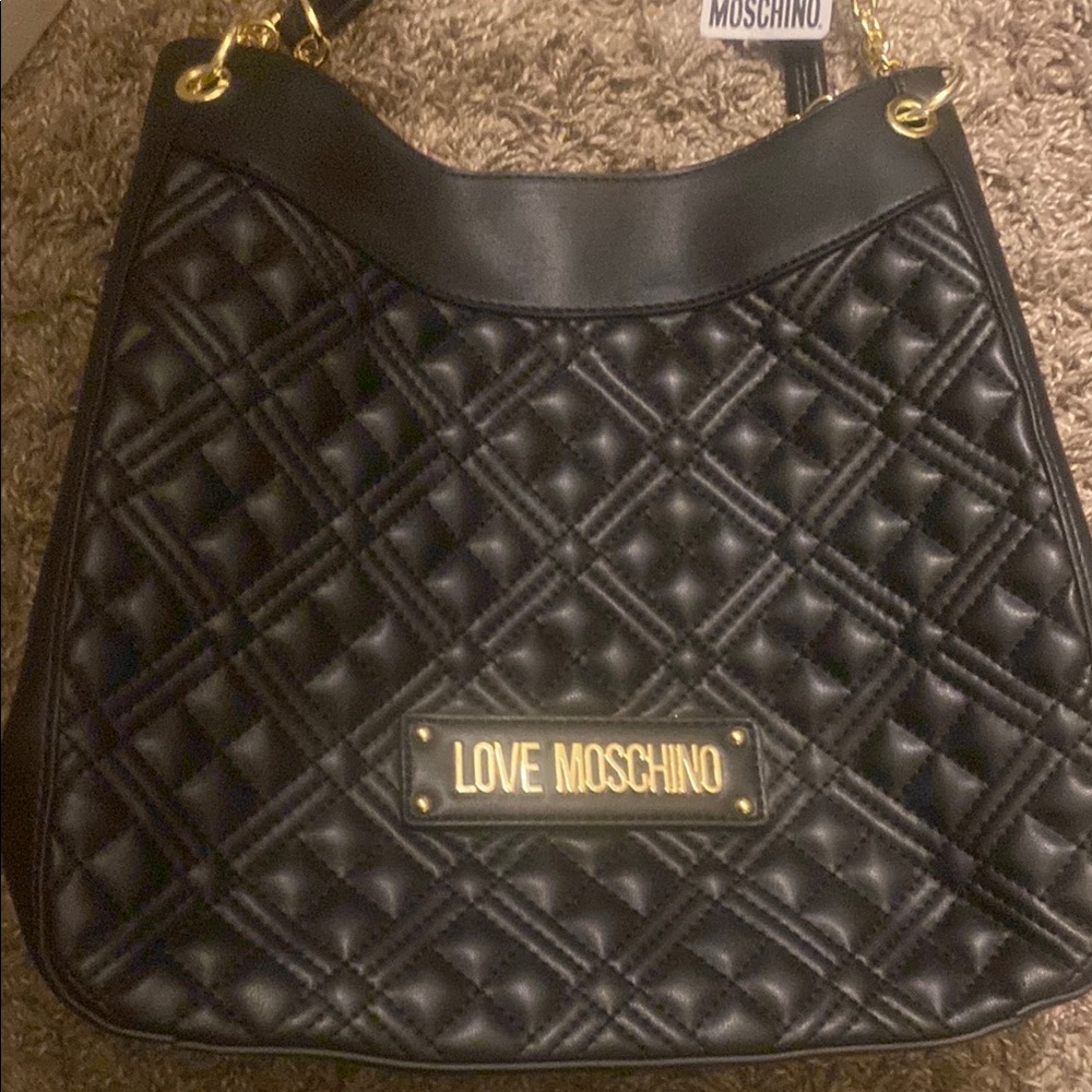 Love Moschino Black Quilted Women's Bag